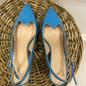 Zvelle blue patent sling back. Size 37